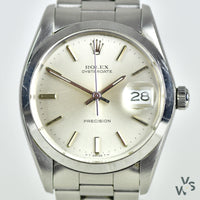 c.1984 Rolex Oysterdate Precision - Stainless Steel Ref. 6694 - Caliber 1225 - Vintage Watch Specialist