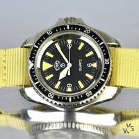 Cabot Watch Company - CWC Royal Marines Dive Watch - Case Back Markings 0555/6645-99 - Issued 1994 - Vintage Watch Specialist