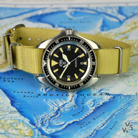 Cabot Watch Company - CWC Royal Marines Dive Watch - Case Back Markings 0555/6645-99 - Issued 1994 - Vintage Watch Specialist