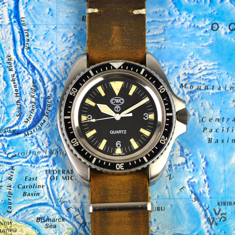 Cabot Watch Company - CWC Royal Marines Dive Watch - Case Reference 0555/6645-99 - Issued 1995 - Vintage Watch Specialist