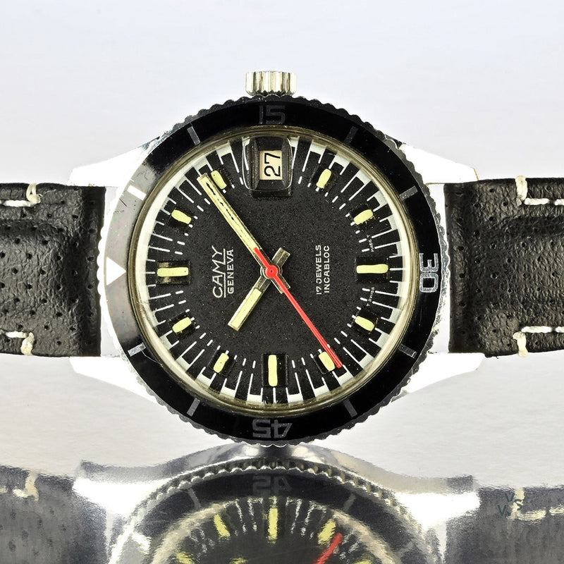 Camy Geneva - Diver Style - Model Reference 7320 - c.1960s - Caliber FHF ST96-4 - Vintage Watch Specialist