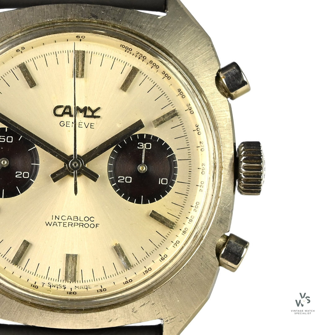 Camy Geneve Panda Dial Chronograph C 1960s Landeron 248 Calibre camy-geneve-panda-dial-chronograph-c-1960s-landeron-248-calibre