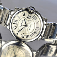 Cartier Ballon Bleu Automatic - Model Ref: 17310459 - Silvered Guilloché Opaline Dial - Vintage Watch Specialist