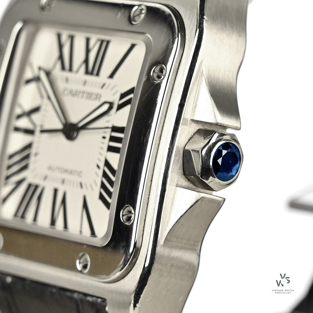 Cartier Santos de Cartier Watch  Silvered Opaline Dial - WGSA0018