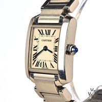 Cartier Tank Francaise - Model Ref: 3217 - White Roman Dial - c.2000 - Box & Papers - Vintage Watch Specialist