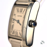 Cartier Tank Francaise - Model Ref: 3217 - White Roman Dial - c.2000 - Box & Papers - Vintage Watch Specialist