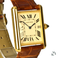 Cartier Tank Louis 18k Yellow Gold watch with Box and Papers - Vintage Watch Specialist