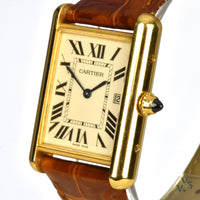 Cartier Tank Louis 18k Yellow Gold watch with Box and Papers - Vintage Watch Specialist