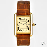 Cartier Tank Louis 18k Yellow Gold watch with Box and Papers - Vintage Watch Specialist