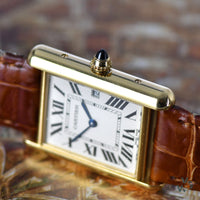 Cartier Tank Louis 18k Yellow Gold watch with Box and Papers - Vintage Watch Specialist