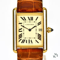 Cartier Tank Louis 18k Yellow Gold watch with Box and Papers - Vintage Watch Specialist