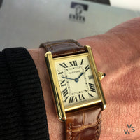 Cartier Tank Louis 18k Yellow Gold watch with Box and Papers - Vintage Watch Specialist