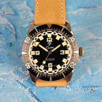 Creation Dive Style Watch - Chequered Flag Dial - c.1960s - Vintage Watch Specialist