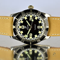 Creation Dive Style Watch - Chequered Flag Dial - c.1960s - Vintage Watch Specialist