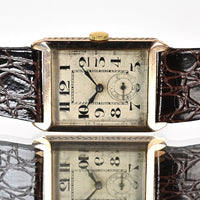 Cyma Art Deco Style Tank Dress Watch - Breguet Style Numerals - 9k Gold - c.1920s - Vintage Watch Specialist