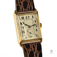 Cyma Art Deco Style Tank Dress Watch - Breguet Style Numerals - 9k Gold - c.1920s - Vintage Watch Specialist