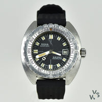 Doxa Automatic Sub 300T ’Sharkhunter’ - Professional Divers’ Watch - Black Dial c.1969 - Vintage Watch Specialist