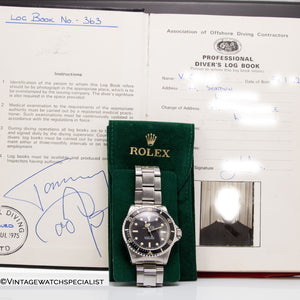 Rolex Oyster Perpetual Submariner 5513/5514 Comex