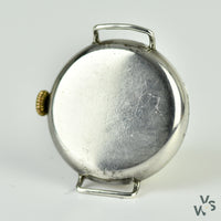 Elem WW1 Trench Watch - Silver Case - White Enamel Dial - c.1905 - Vintage Watch Specialist