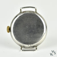 Elem WW1 Trench Watch - Silver Case - White Enamel Dial - c.1905 - Vintage Watch Specialist