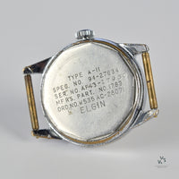 Elgin A-11 American Air Force Military Navigation Watch - c.1942 - Vintage Watch Specialist