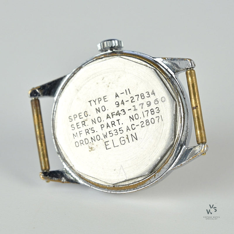 Elgin A-11 American Air Force Military Navigation Watch - c.1942 - Vintage Watch Specialist