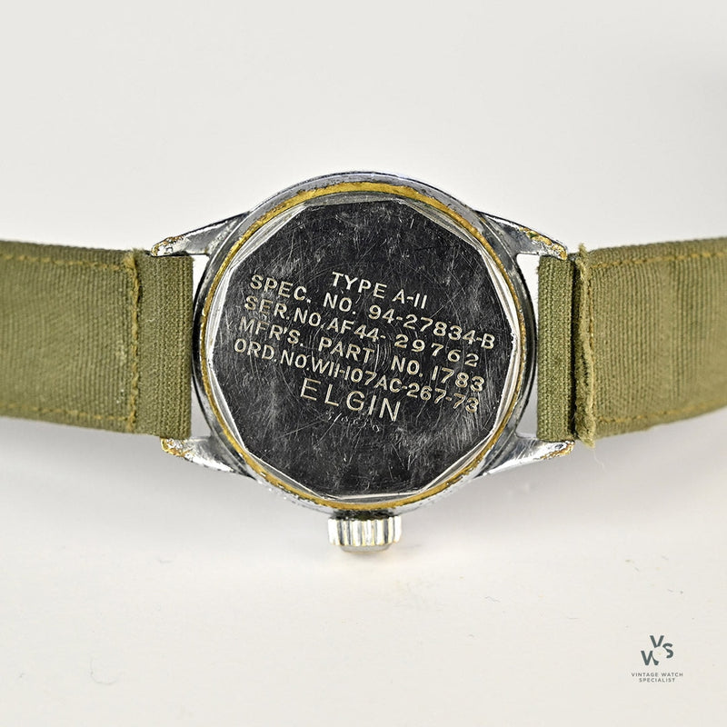 Elgin National Watches - A-11 American Military Navigation Watch - c.1940s - Vintage Watch Specialist