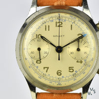 Gallet Two Pusher Chronograph - Vintage Watch Specialist