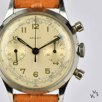 Gallet Two Pusher Chronograph - Vintage Watch Specialist