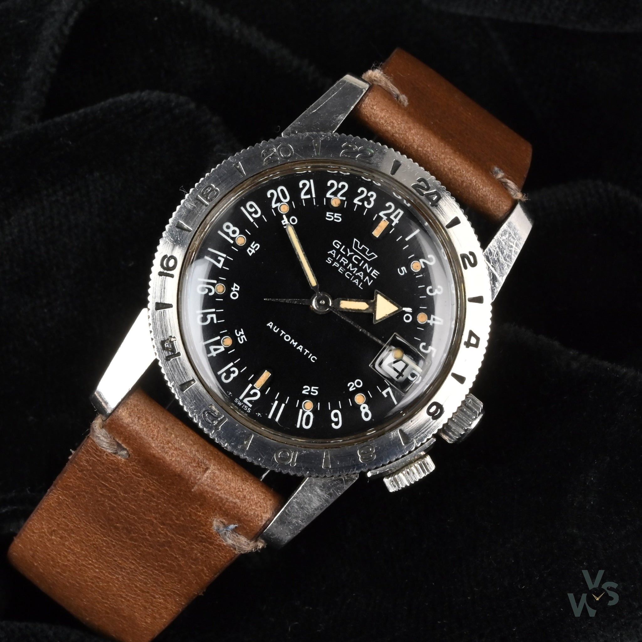 GLYCINE AIRMAN PAT.314050 自動巻 黒 可動品　レア Glycine - Airman Special Automatic - Model Ref: 323.1119