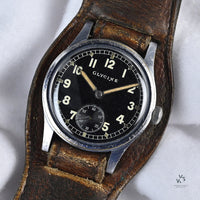 Glycine German Army Officers Watch (DH) WW2 - c.1940s - Vintage Watch Specialist