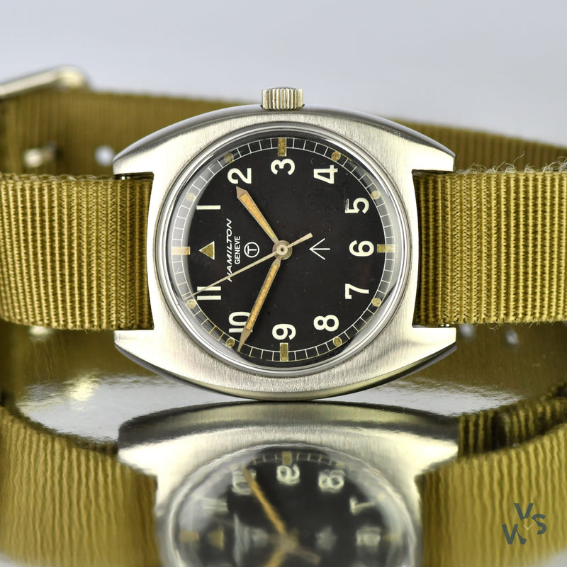 Hamilton Geneve 6BB Military Watch Issued 1974 - Vintage Watch Specialist
