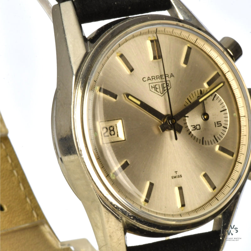 Heuer Carrera Date 45 Chronograph in Stainless Steel - Vintage Watch Specialist