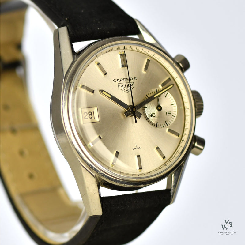 Heuer Carrera Date 45 Chronograph in Stainless Steel - Vintage Watch Specialist