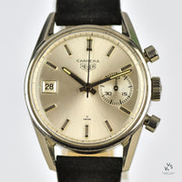 Heuer Carrera Date 45 Chronograph in Stainless Steel - Vintage Watch Specialist