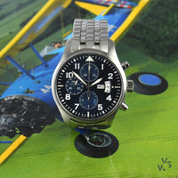 IWC Pilots Chronograph Le Petit Prince 43mm Automatic Watch with Box and Papers - Vintage Watch Specialist