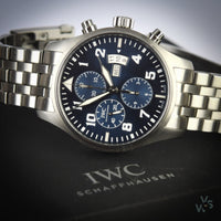 IWC Pilots Chronograph Le Petit Prince 43mm Automatic Watch with Box and Papers - Vintage Watch Specialist