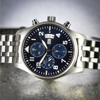 IWC Pilots Chronograph Le Petit Prince 43mm Automatic Watch with Box and Papers - Vintage Watch Specialist