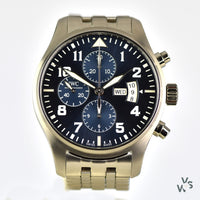 IWC Pilots Chronograph Le Petit Prince 43mm Automatic Watch with Box and Papers - Vintage Watch Specialist