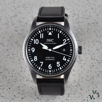 IWC Schaffhaussen S/S Automatic Pilot Watch Mark XVIII Black Dial - Vintage Watch Specialist