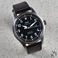 IWC Schaffhaussen S/S Automatic Pilot Watch Mark XVIII Black Dial - Vintage Watch Specialist