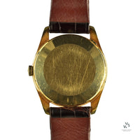 IWC Vintage 18k Gold Dress Watch - Silver Satin Brushed Dial - c.1969 - Vintage Watch Specialist