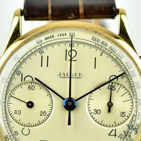 Jaeger LeCoultre 18ct. Gold Chronograph Dress Watch c.1940s - Vintage Watch Specialist