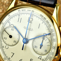 Jaeger LeCoultre 18ct. Gold Chronograph Dress Watch c.1940s - Vintage Watch Specialist