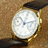 Jaeger LeCoultre 18ct. Gold Chronograph Dress Watch c.1940s - Vintage Watch Specialist