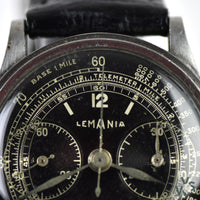 Lemania Chronograph Twin Pusher Cal.13CH2P - c.1940 - Vintage Watch Specialist