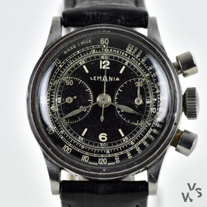 Lemania Chronograph Twin Pusher Cal.13CH2P - c.1940 - Vintage Watch Specialist