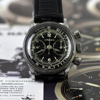 Lemania Chronograph Twin Pusher Cal.13CH2P - c.1940 - Vintage Watch Specialist