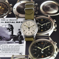 Lemania HS /|\ 9 - Monopusher Chronograph - Fleet Air Arm Military Issue - Hydrographic Survey - Vintage Watch Specialist