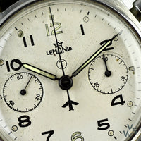 Lemania HS9 (0552/924-3305) - Monopusher Chronograph - Fleet Air Arm Military Issue - Vintage Watch Specialist